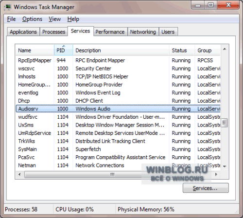 Как получить подробные сведения о процессах в Windows 7