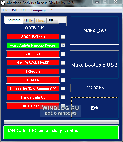 Обзор: Shardana Antivirus Rescue Disk Utility