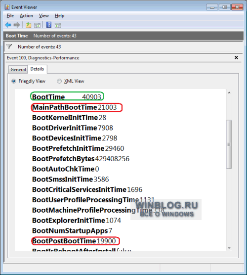 Выявление причин медленной загрузки системы с помощью «Просмотра событий» Windows 7