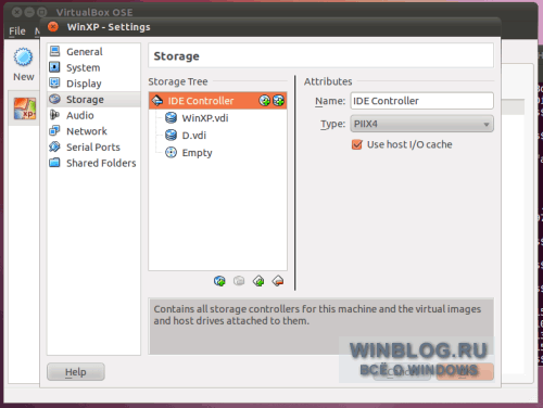 Как добавить второй жесткий диск в виртуальную машину Windows XP на базе VirtualBox?