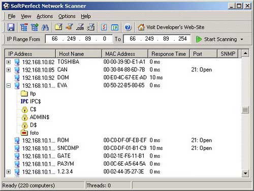 SoftPerfect Network Scanner 3.6 - сканнер сети