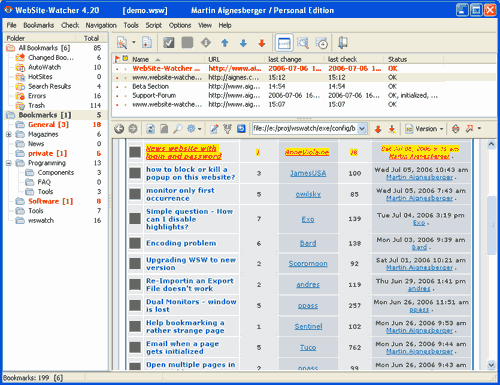 WebSite-Watcher 4.30 Beta 6