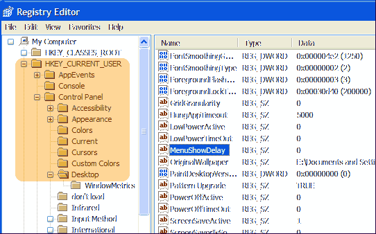 Настройка производительности и внешнего вида Windows XP