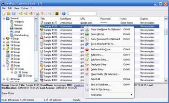 KeePass 1.05 Менеджер Паролей