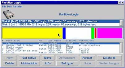 Partition Logic 0.65 - управление и настройка разделов диска