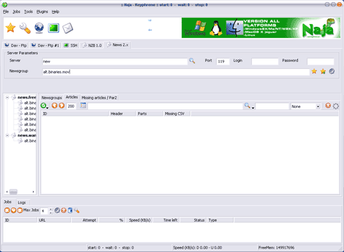 Naja 1.3.5 Final менеждер закачек файлов