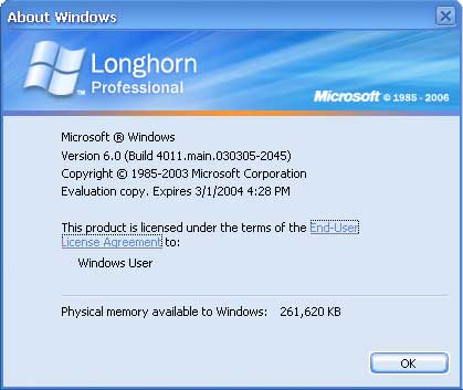 Microsoft с самого начала планировала выход Windows Vista на конец 2006