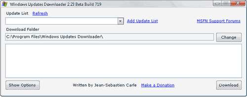 Windows Updates Downloader 2.25 - загружаем обновления Windows