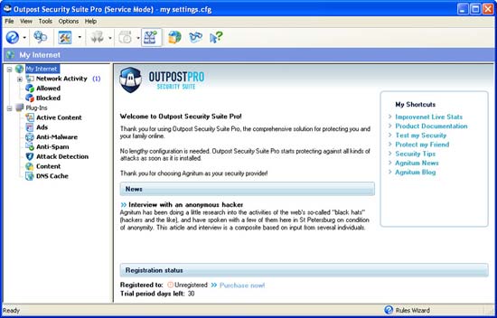 Agnitum Outpost Security Suite Pro 2007 (5.0.1252.7915.619)