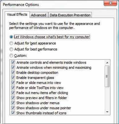 Советы по улучшению быстродействия операционной системы Vista