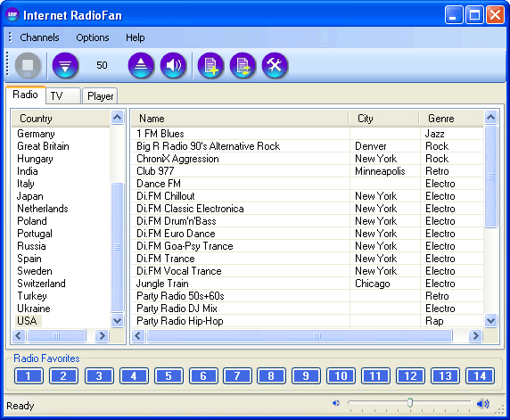 Internet RadioFan 1.0.6 - радио и ТВ через интернет