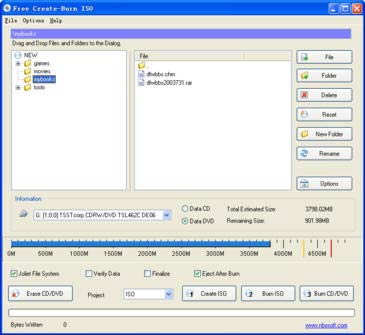 Free Create-Burn ISO 2.0 - Программа для записи CD/DVD дисков