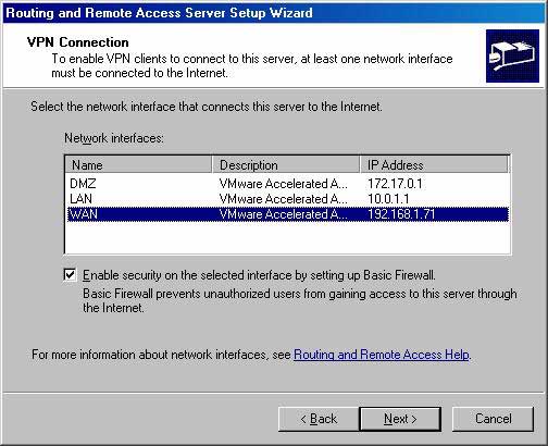 Прерывание VPN соединения перед ISA Firewall