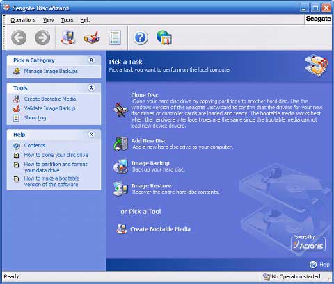 Seagate DiscWizard 1.0 - резервное копирование данных