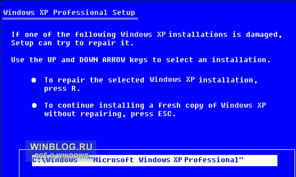 Когда Windows XP не загружается...
