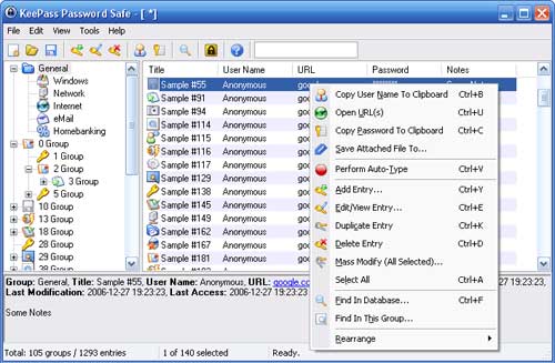 KeePass Password Safe 2.02 Alpha - хранитель паролей