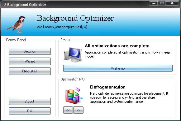 Background Optimizer 1.25 - Оптимизация компьютера