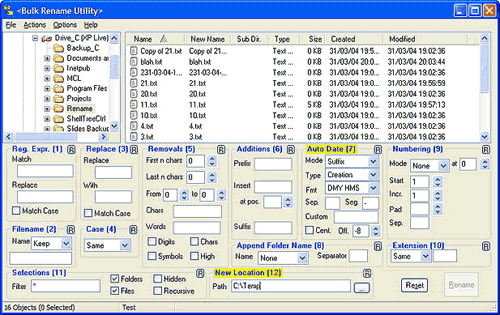 Bulk Rename Utility 2.5.1.0 - утилита для переименования файлов