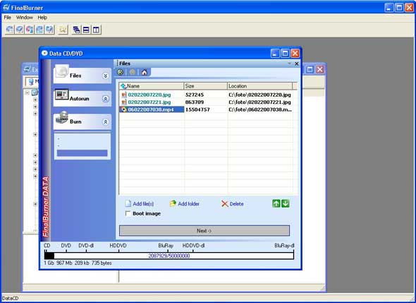 FinalBurner 1.27.0.121 - Программа для записи CD/DVD дисков