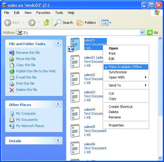 Новые возможности работы с автономными файлами в Windows Vista