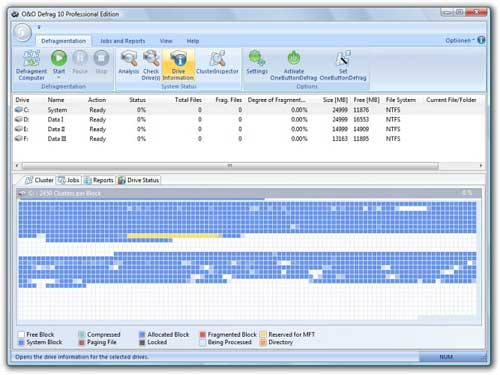 O&O Defrag 10.0.1634 - дефрагментатор диска