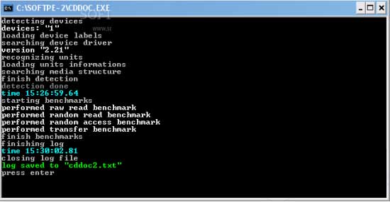 Cddoc 0.34 - программа для тестирования оптических приводов