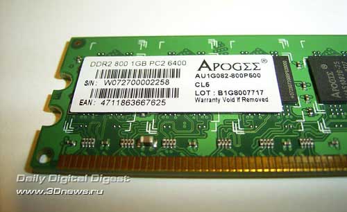 Модули памяти Apogee DDR2