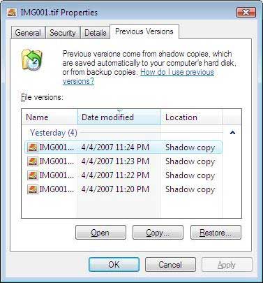 Резервное копирование Windows Vista, которого у вас "нет"