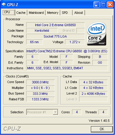 Intel Core 2 Extreme QX6850: первые впечатления