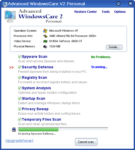 Advanced WindowsCare 2.4.0.784 - оптимизация системы
