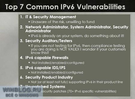 Проблемы безопасности IPv6