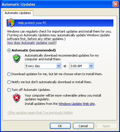 Улучшение системы защиты Windows XP