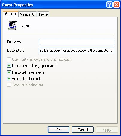 Улучшение системы защиты Windows XP