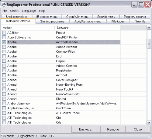 RegSupreme Pro 1.7.0.409 - очистка реестра