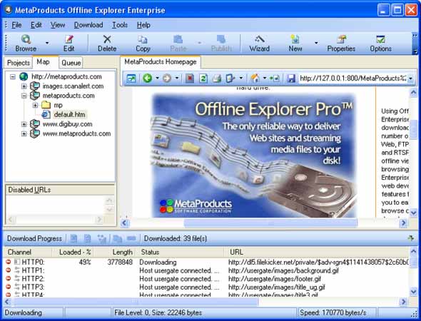 Offline Explorer Enterprise 4.9.2670
