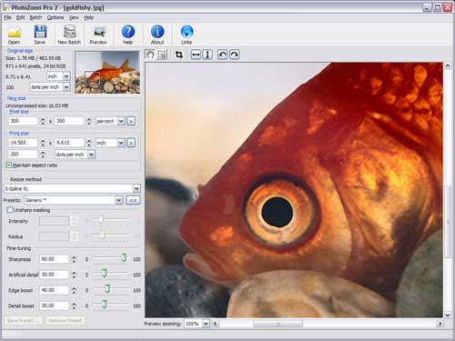 PhotoZoom Pro 2.3.0 - обработка изображений