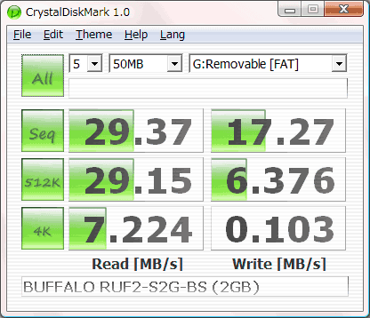 CrystalDiskMark 1.0.4b - тестирование жестких дисков