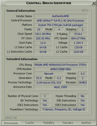 Central Brain Identifier 8.3.5.0 build 0717 Final