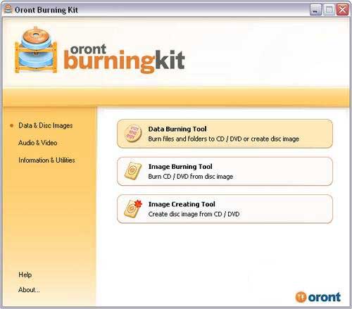 Oront Burning Kit 2.3.3 - продукт для записи, очистки и копирования CD и DVD