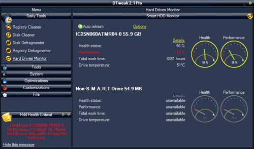 DTweak 2.1 - оптимизация и настройка Windows Vista