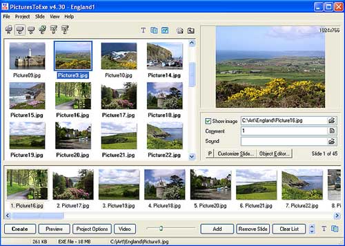 PicturesToExe 5.04 - делаем exe файлы из картинок