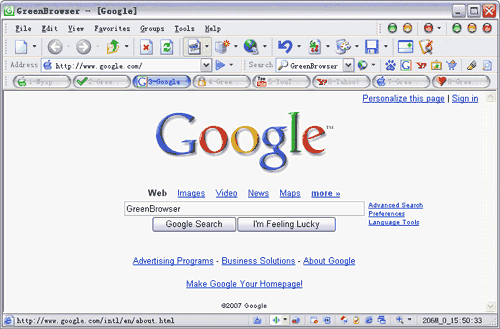 GreenBrowser 4.0.0424 - браузер на основе Internet Explorer