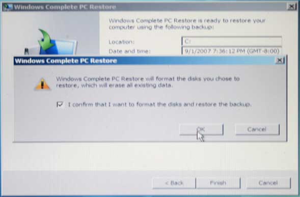 Использование Complete PC Backup в Windows Vista