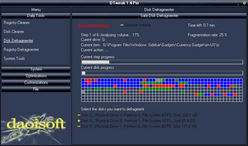 DTweak 3.12 - настройка Windows Vista