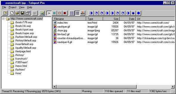 Teleport Pro 1.56 - скачивание сайтов