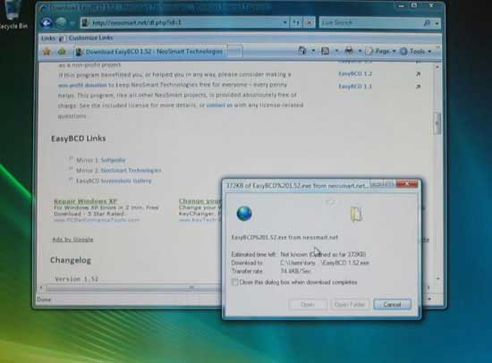 Windows Vista и XP на одном компьютере - XP ставится первой