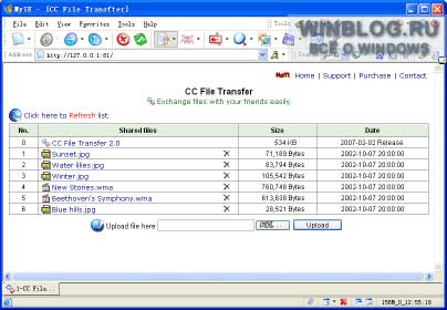 CC File Transfer 3.2 - передача файлов по сети