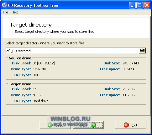 CD Recovery Toolbox Free 1.1.9 - восстановление файлов с CD/DVD