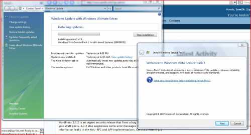 Microsoft начала распространять Vista SP1 для Vista х64?
