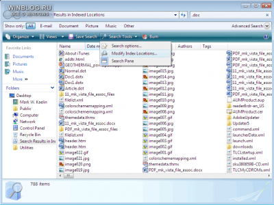 Как уточнять и сохранять условия поиска файлов в Microsoft Windows Vista?
